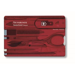 Victorinox Swiss Card Classic, rot transparent