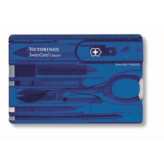 Victorinox Swiss Card Classic, blau transparent