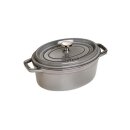 Staub Cocotte grafitgrau 23 cm oval 2,35 l