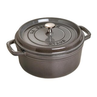 Staub Cocotte grafitgrau 24 cm rund 3,8 l