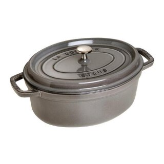 Staub Cocotte grafitgrau 29 cm oval 4,2 l