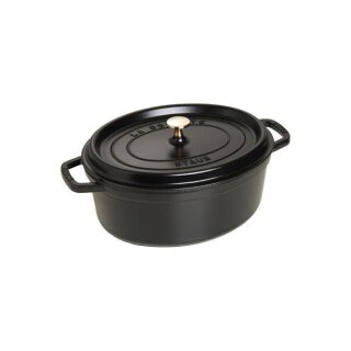 Staub Cocotte schwarz 31 cm oval 5,5 l