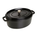 Staub Cocotte schwarz 33 cm oval 6,7 l