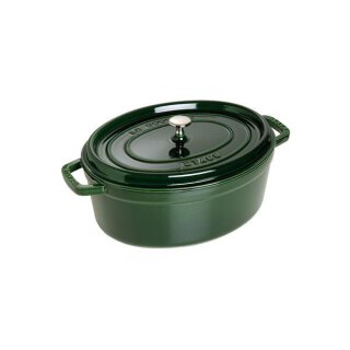 Staub Cocotte basilikumgrün 31 cm oval 5,5 l