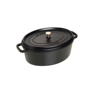 Staub Cocotte schwarz 37 cm oval 8 l