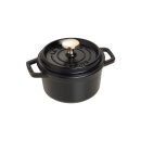 Staub Cocotte schwarz 14 cm rund 0,8 l