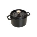 Staub Cocotte schwarz 16 cm rund 1,2 l