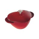 Staub Cocotte Herz kirschrot 20 cm 1,75 l