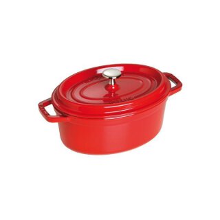 Staub Cocotte kirschrot 23 cm oval 2,35 l