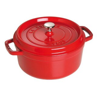 Staub Cocotte kirschrot 24 cm rund 3,8 l