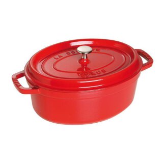 Staub Cocotte kirschrot 27 cm oval 3,2 l