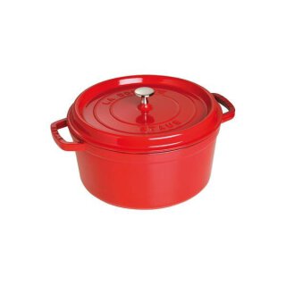 Staub Cocotte kirschrot 28 cm rund 6,7 l