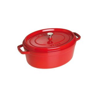 Staub Cocotte kirschrot 31 cm oval 5,5 l