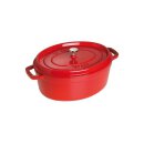 Staub Cocotte kirschrot 31 cm oval 5,5 l