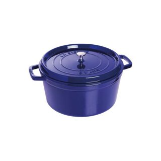 Staub Cocotte dunkelblau 30 cm rund 8,35 l