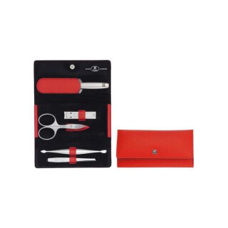 Zwilling Twinox Druckknopfetui 5-tlg Rindleder Rot