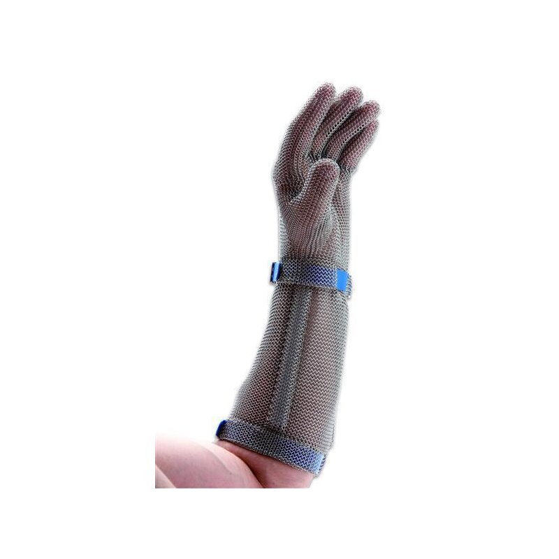 Stechschutzhandschuh Rot, Größe M (8) – Beidseitig Tragbar, Mit 20 Cm Stulpe, Patentierte Passform
