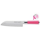 Santoku, Kullenschliff  "Pink Spirit" 18, mit...