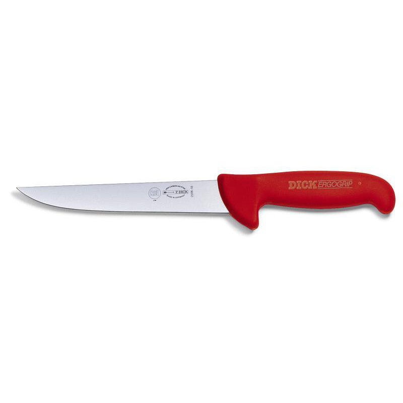 Dick langes Kochmesser 26 cm mit Wellenschliff grüner Griff