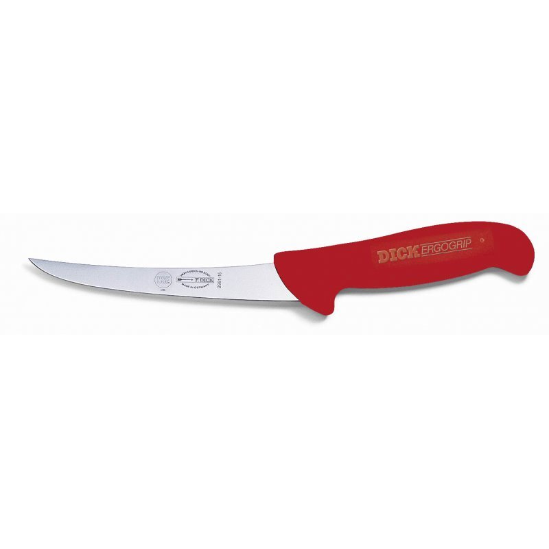 Dick ErgoGrip Skinner Messer – Rot, Klingenlänge 15 Cm, Aus CMV-Stahl, Spülmaschinenfest, Made In Germany