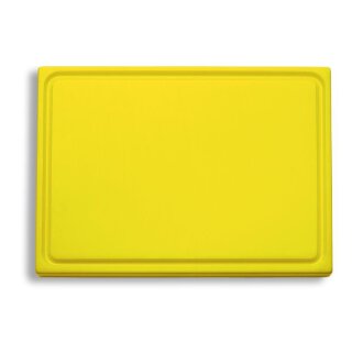 F. DICK Schneidbrett mit Saftrille, gelb, 26,5 x 32,5 x 1,8 cm