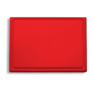 F. DICK Schneidbrett mit Saftrille, rot, 26,5 x 32,5 x 1,8 cm