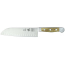 Santoku mit Kullenschliff 18 cm Klinge Serie Alpha Olive...